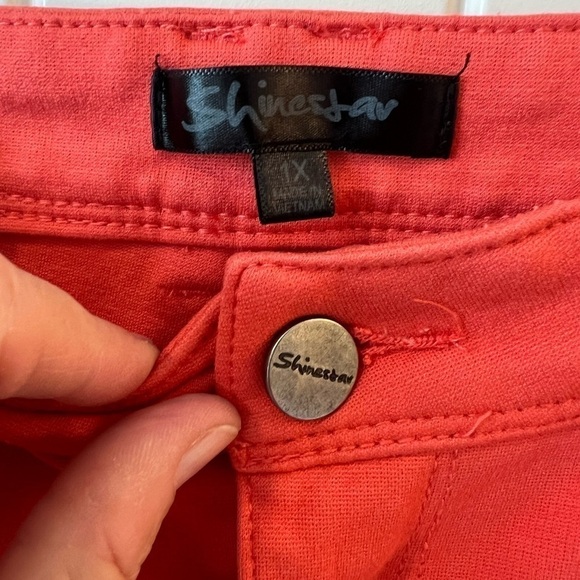 Shinestar Orange stretchy jegging jeans size 1X - Picture 3 of 8